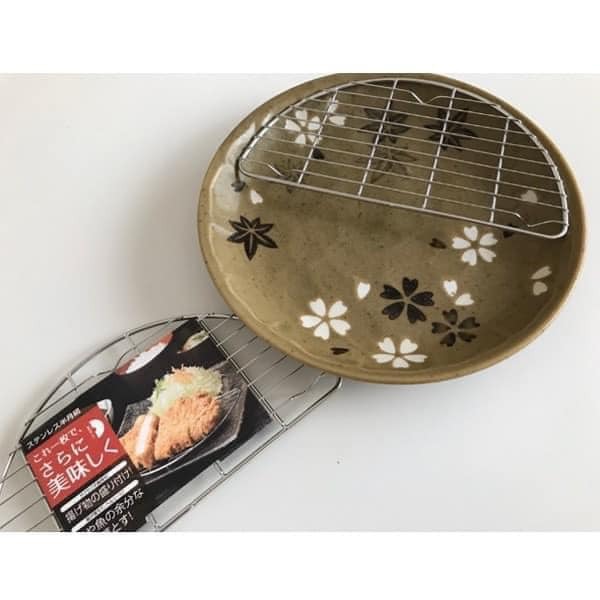 王球餐具日本ECHO不銹鋼半月網 豬排網 炸物網  (5)