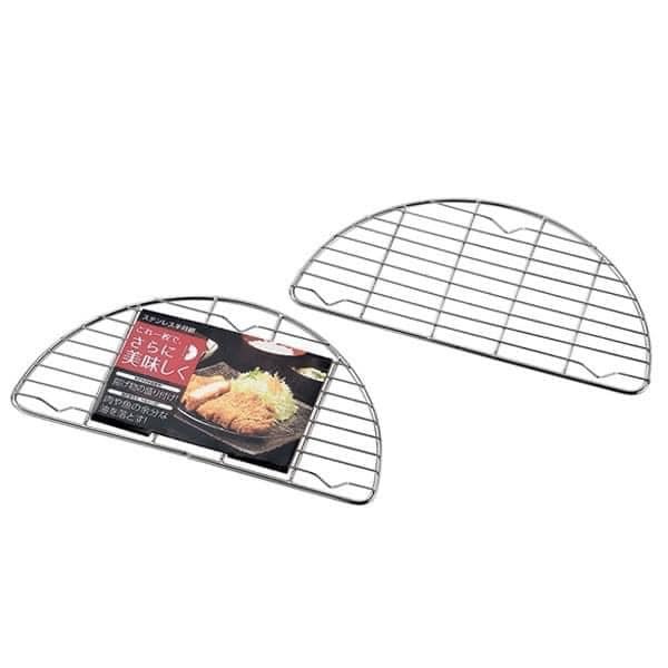 王球餐具日本ECHO不銹鋼半月網 豬排網 炸物網  (2)