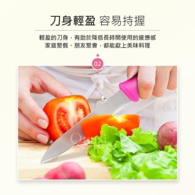 王球餐具日本製貝印 KAI HOCHO繽紛色彩蔬果刀水果刀 23.2cm (4)