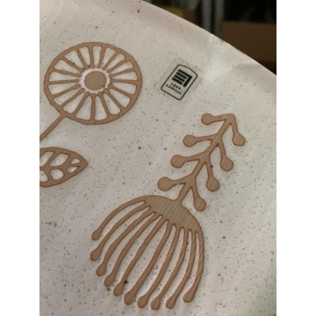 王球餐具日本製瀨戶燒瓷器職人手工日本食器HANAtoHA可愛花朵方盤 (8)