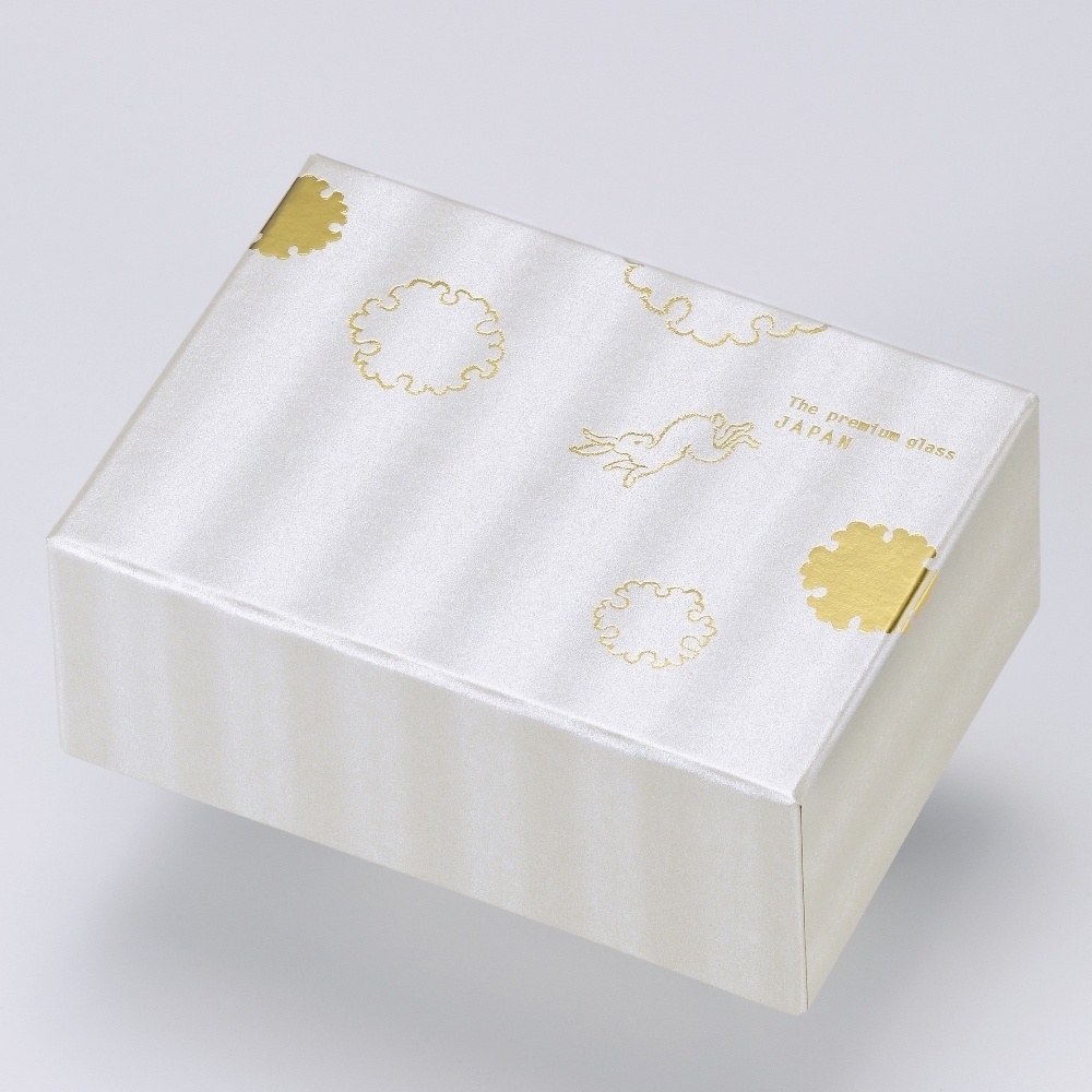 ADERIA 雪印金兔對杯組-310ml2入禮盒組日本製王球餐具