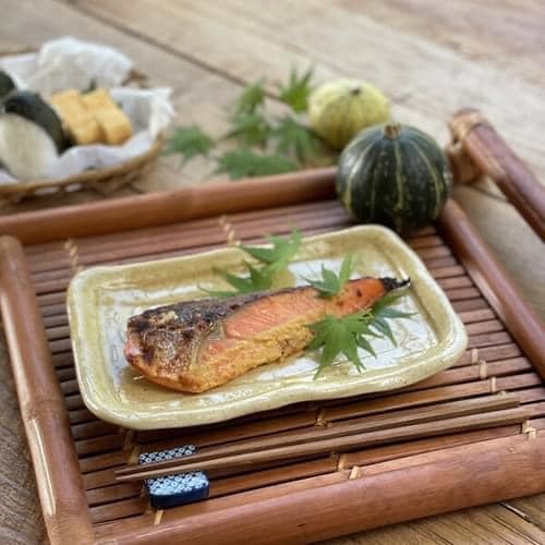 王球餐具日本製美濃燒方型魚盤 (3)