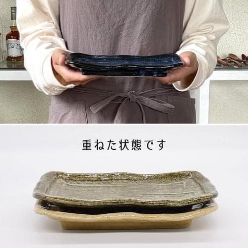 王球餐具日本製美濃燒方型魚盤 (12)