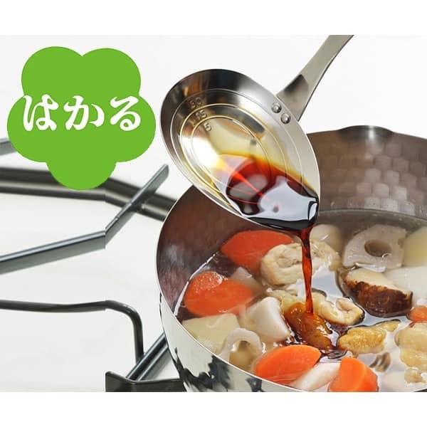 王球餐具【YOSHIKAWA吉川】日本製 附計量刻度 尖嘴湯勺醬汁勺 (2)