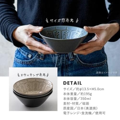 王球餐具日本製美濃燒餐盤蔓藤花紋深盤205瓷器平盤 (5)