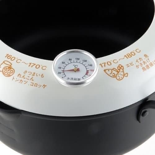 日本KAI貝印 雙耳油炸鍋／天婦羅油炸鐵鍋(附溫度計) (4)