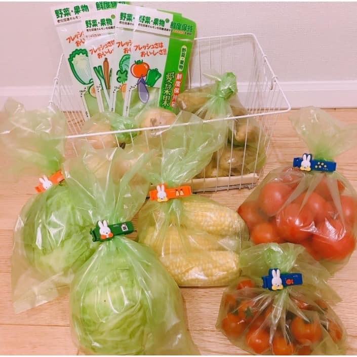 王球餐具日本製 愛菜果蔬果用保鮮袋  M  L (6)