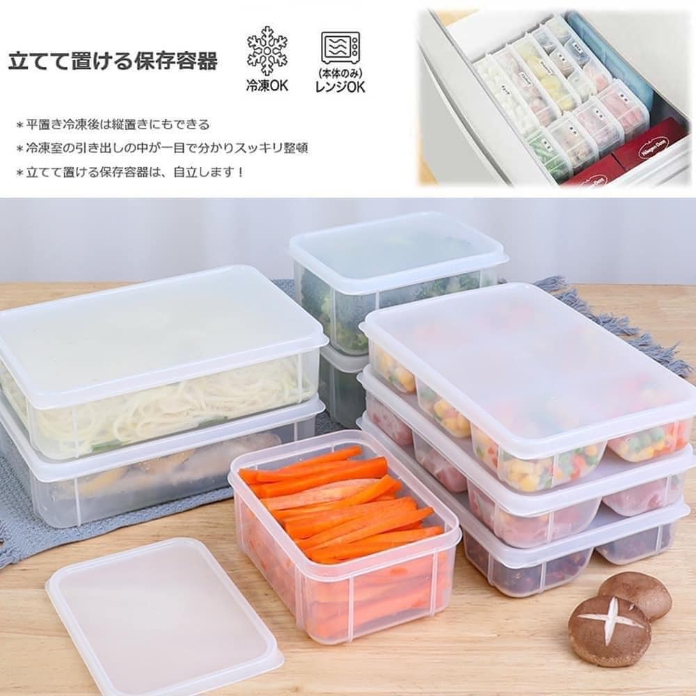 日本製 SANADA可冷凍可微波保鮮盒-(75ml 1.2L)6格王球餐具 (2)