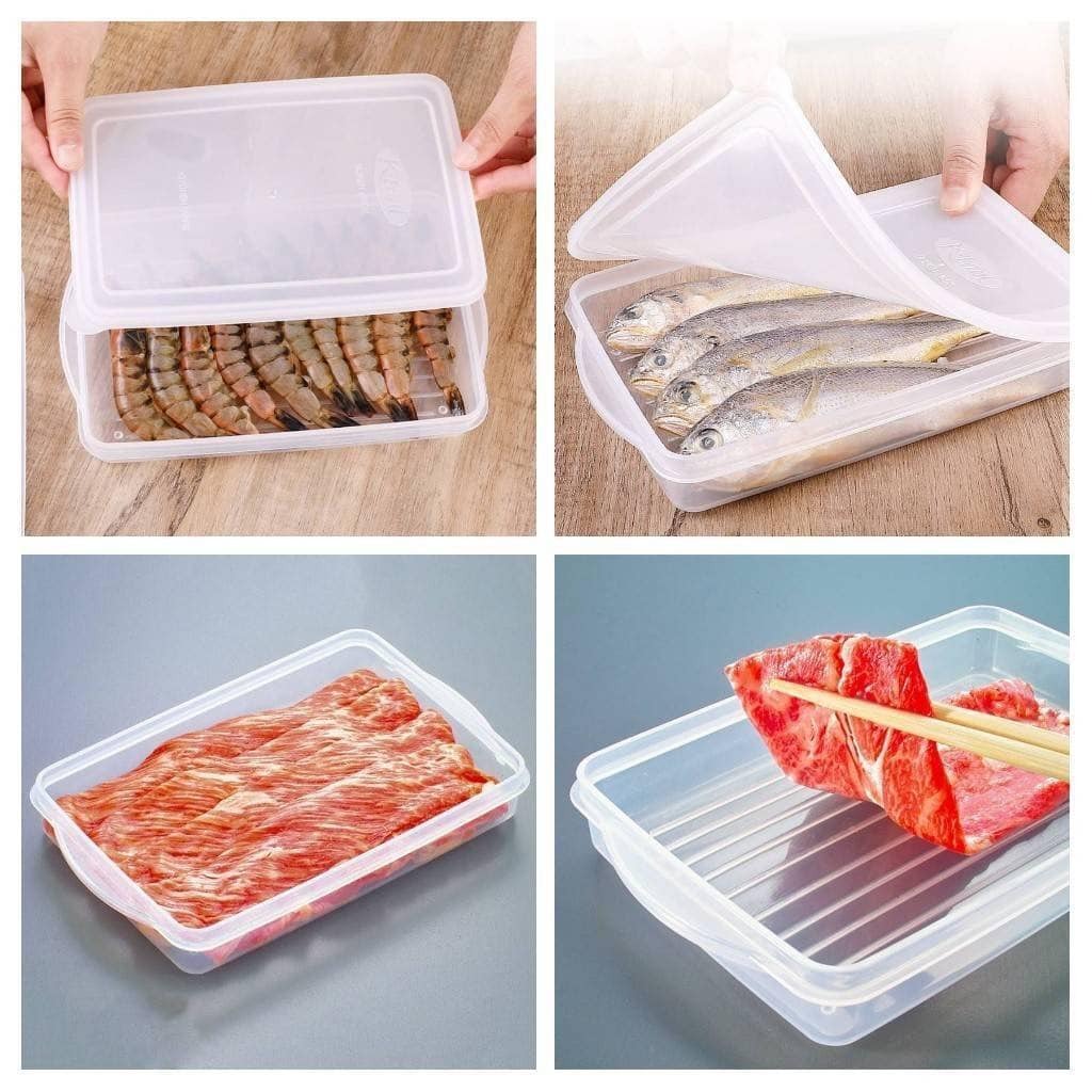 日本製 SANADA 冷凍庫肉品保鮮盒 2入王球餐具 (4)