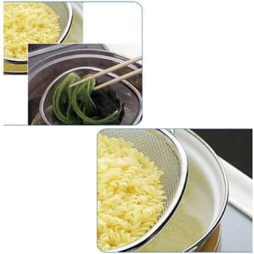 日本MamaCook18-8不銹鋼半橢型油炸網杓-日本製王球餐具 (10)