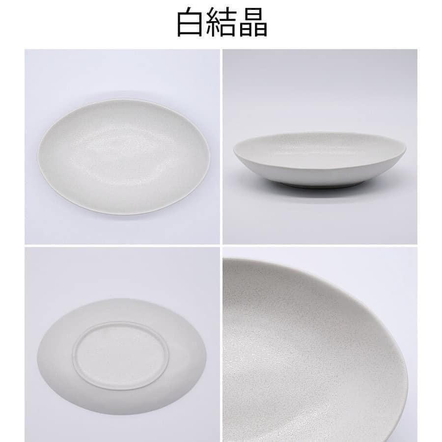 日本製 美濃燒 Natural 天然橢圓深盤 23.8cm王球餐具 (7)