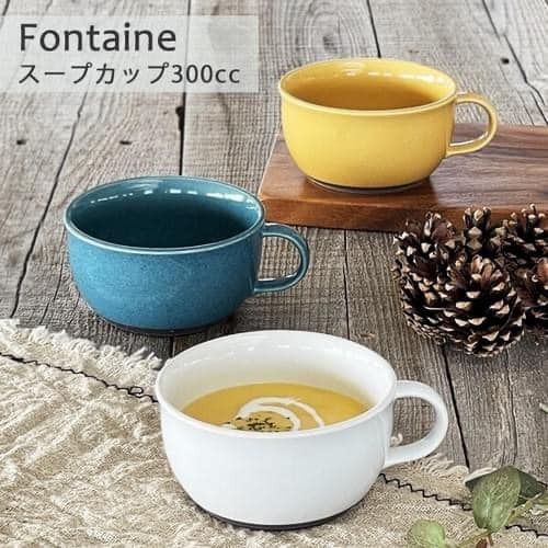 日本製美濃燒Fontaine陶瓷馬克杯300ml王球杯餐具 (15)