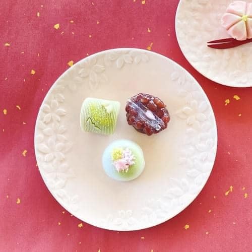 日本製美濃燒櫻花瓷餐盤 圓盤 長方盤王球餐具 (17)