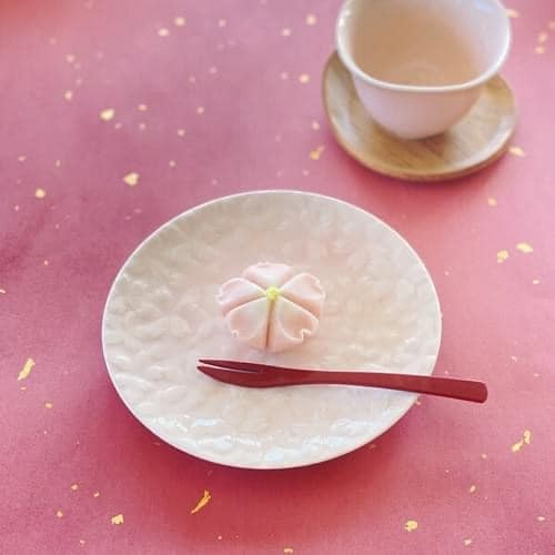 日本製美濃燒櫻花瓷餐盤 圓盤 長方盤王球餐具 (5)