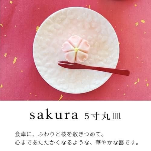 日本製美濃燒櫻花瓷餐盤 圓盤 長方盤王球餐具 (8)