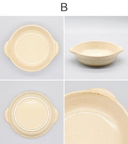日本製美濃燒 3色圓形焗焗烤盤18.2cm王球餐具 (3)