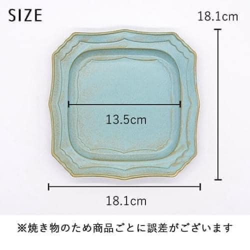 日本製美濃燒四方盤18.1cm日本餐盤王球餐具 (7)