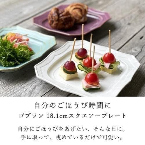 日本製美濃燒四方盤18.1cm日本餐盤王球餐具 (13)