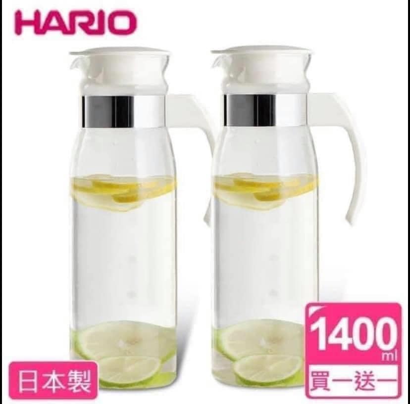 日本玻璃餐具HARIO萬用冷水壺（白色）玻璃壼1400ml王球餐具 (2)