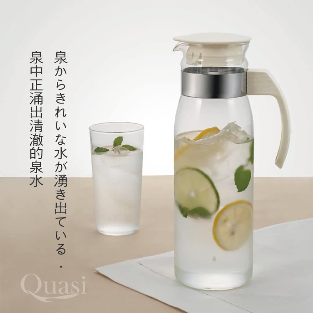 日本玻璃餐具HARIO萬用冷水壺（白色）玻璃壼1400ml王球餐具 (7)