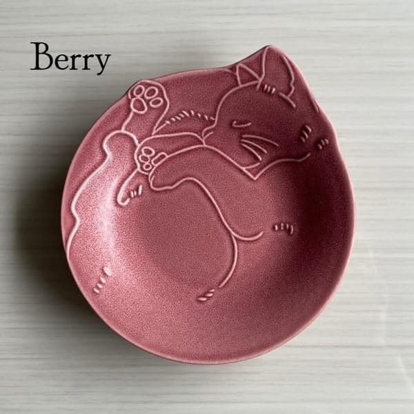 日本食器 美濃燒日本瓷器 妙貓盤16cm 王球餐具 (3)