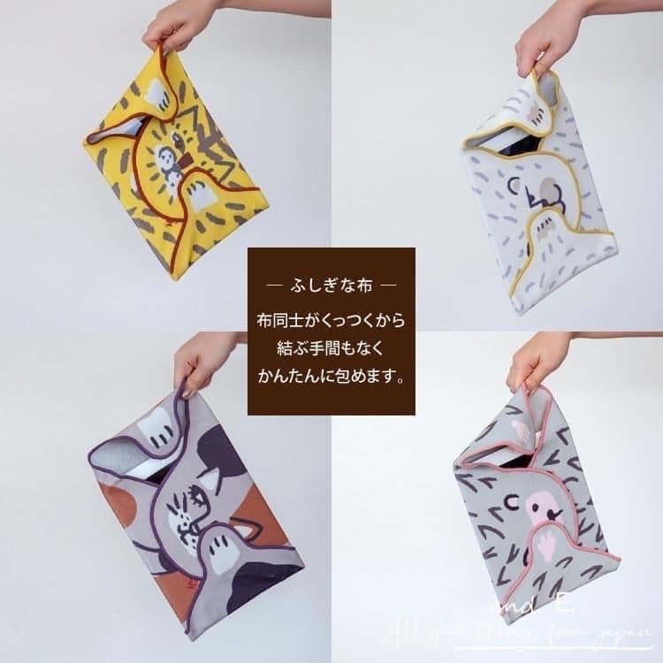 日本 CDF 動物造型神奇魔鬼氈包巾 王球餐具 (4)