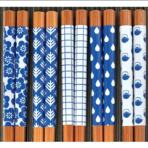 日本彩繪天然竹筷(5雙入)1-(2)