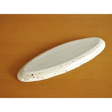 日本瓷器 美濃燒仿古長條型餐盤32cm 小碗 (8)