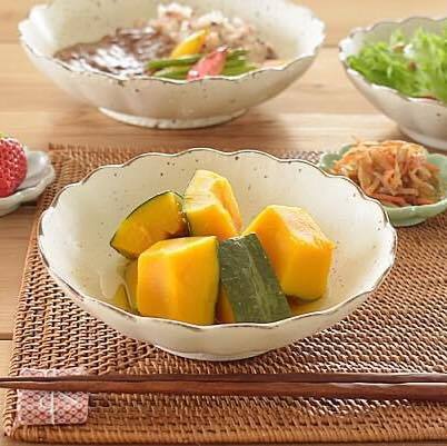 日本食器美濃燒瓷器白妝菊花形深盤 王球餐具 (5)