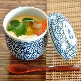 日本碗美濃燒蔓藤花紋茶碗蒸200ml-王球餐具