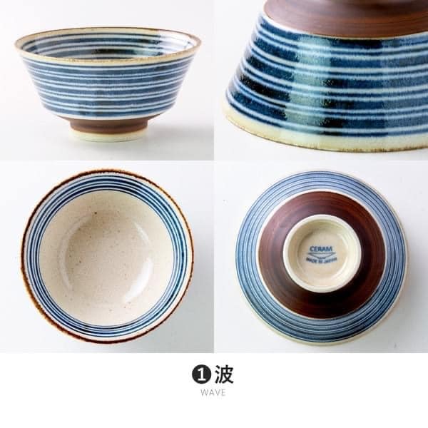 日本餐具美濃燒瓷器南風飯碗13cm 王球餐具 (10)