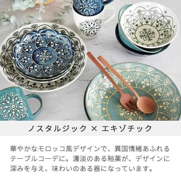 日本餐具 美濃燒瓷器 摩洛哥飯碗13.7cm 王球餐具 (3)