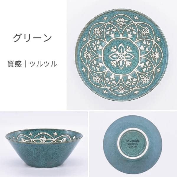日本餐具 美濃燒瓷器 摩洛哥飯碗13.7cm 王球餐具 (4)