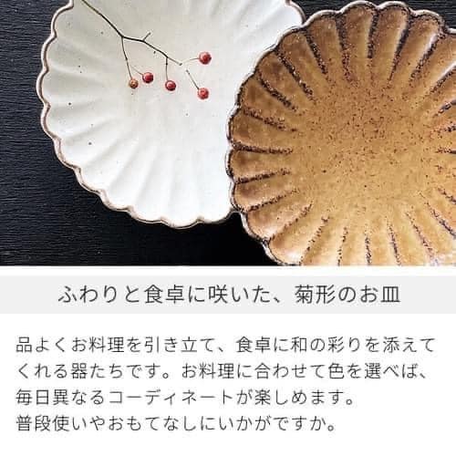 日本餐盤美濃燒瓷盤5色菊花形小盤8.7cm 王球餐具 (9)