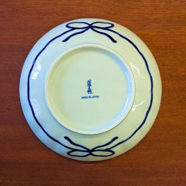 日本餐具-美濃燒瓷器-藍友禪深餐盤-祥瑞深餐盤-祥瑞中餐盤-王球餐具 (2)