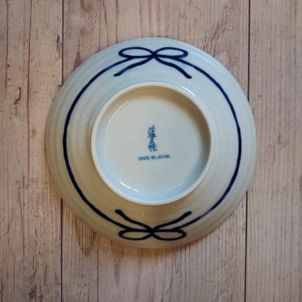 日本餐具-美濃燒瓷器-藍友禪深餐盤-祥瑞深餐盤-祥瑞中餐盤-王球餐具 (3)