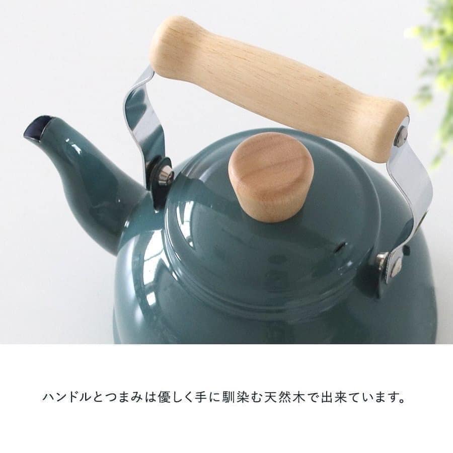 日本餐具 富士琺瑯 HoneyWare琺瑯壼 Cotton系列餐具 琺瑯燒水壺 1.6L 王球餐具 (6)