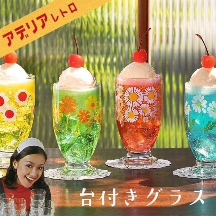 日本餐具-ADERIA-昭和復古花朵飲料杯-王球餐具 (2)
