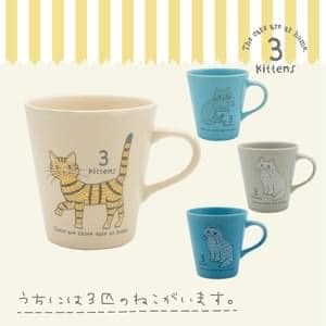 日本餐具貓咪系列瓷器餐具 點心餐盤 馬克杯 日本碗 王球餐具 (3)