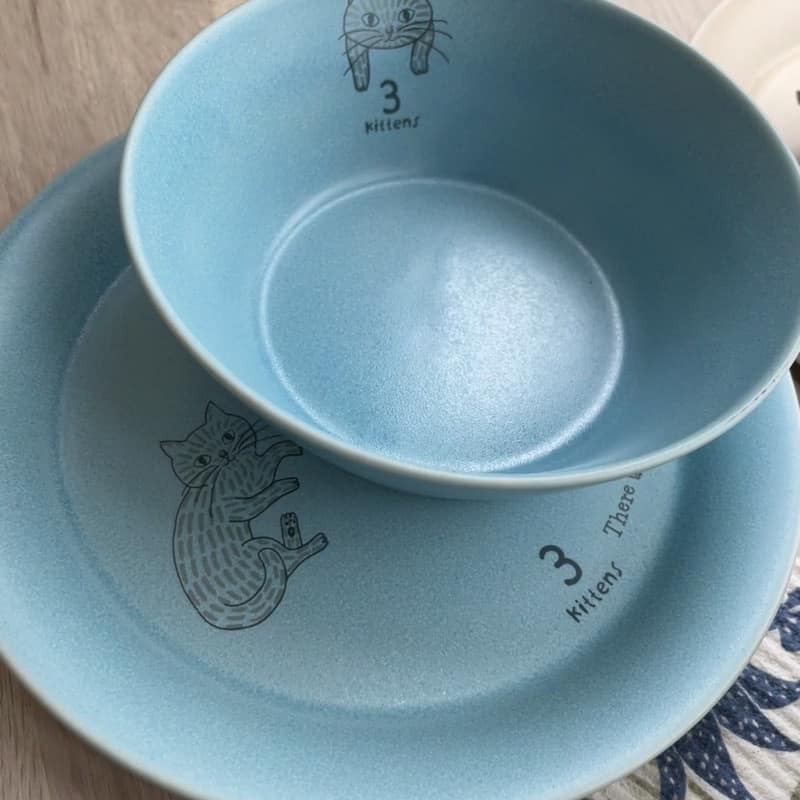 日本餐具貓咪系列瓷器餐具 點心餐盤 馬克杯 日本碗 王球餐具 (10)