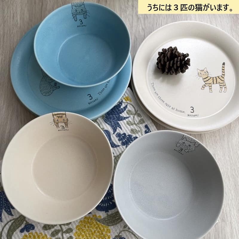 日本餐具貓咪系列瓷器餐具 點心餐盤 馬克杯 日本碗 王球餐具 (18)