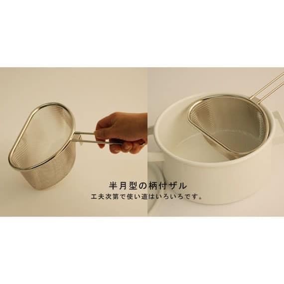 日本餐具 Mama Cook廚方工具 18-8不鏽鋼 半月型 濾網 王球餐具 (3)