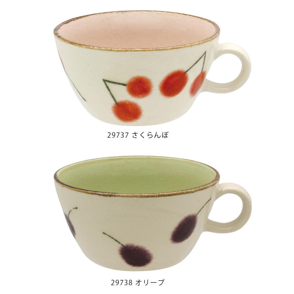 日本餐具Minori 果實系列杯子美濃燒陶杯湯杯320ml王球日本餐具 (3)