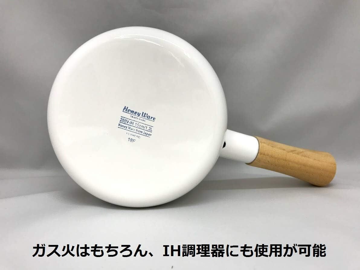 日本富士琺瑯～ 北歐經典琺瑯牛奶鍋15cm-附蓋 (9)