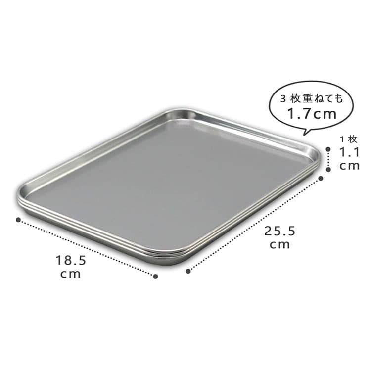 日本餐具 下村企販廚房用品 淺型不鏽鋼料理盤 3入組 王球餐具 (10)