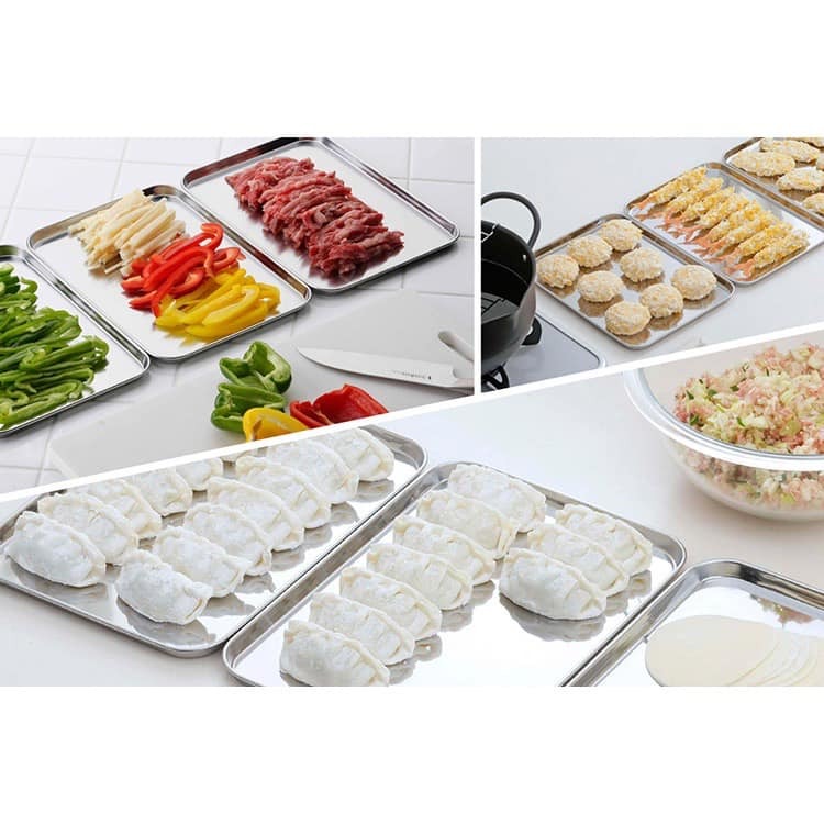 日本餐具 下村企販廚房用品 淺型不鏽鋼料理盤 3入組 王球餐具 (2)