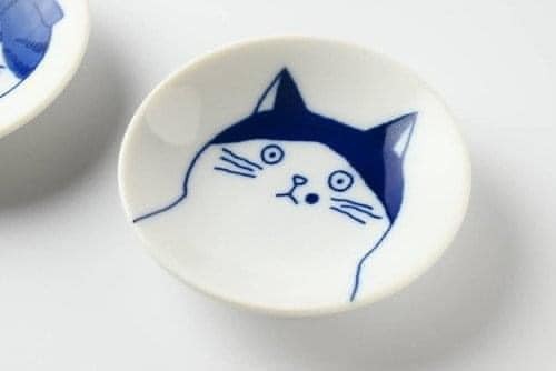 日本餐盤-美濃燒-迷你貓咪盤-餐具禮品套裝5入1組-王球餐具 (4)