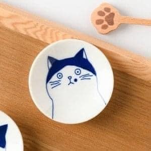 日本餐盤-美濃燒-迷你貓咪盤-餐具禮品套裝5入1組-王球餐具 (11)