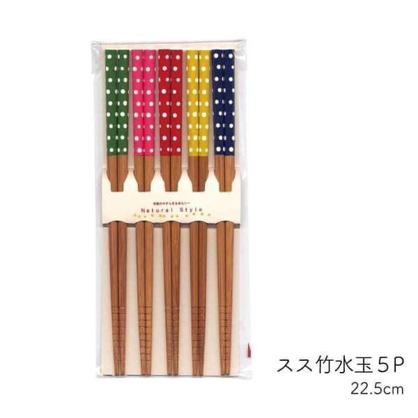 日本製餐具 點點風天然竹筷 王球餐具 (3)