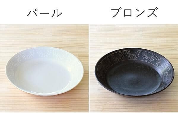 日本餐具 美濃燒餐盤 珍珠青銅深盤20.5cm 王球餐具 (4)